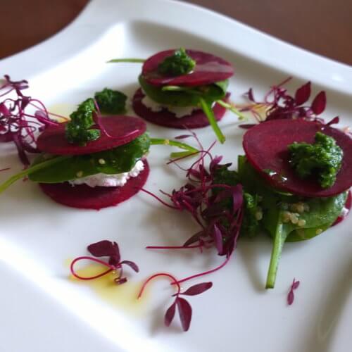 Beetroot and Macadamia Feta Ravioli