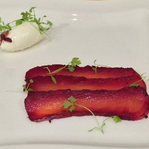 Vodka and beetroot gravadlax