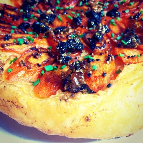 Carrot tarte tatin