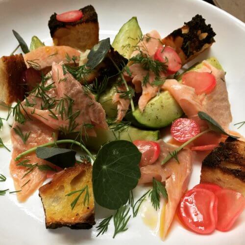 Smoked trout salad