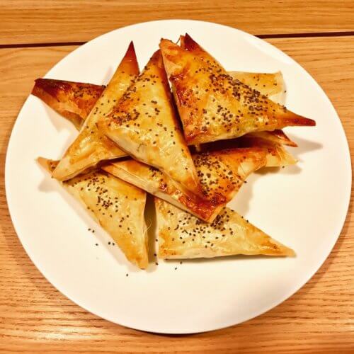 Celeriac, pear and beer samosas