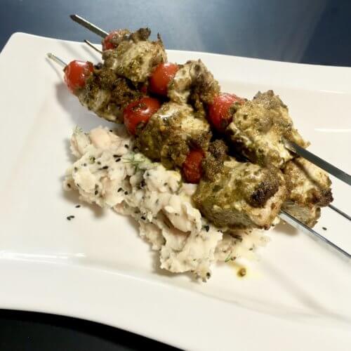 Chermoula Tuna skewers