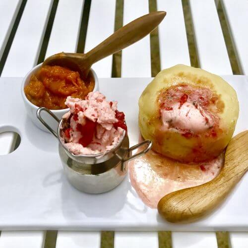 Pimm's, Strawberry and basil butter