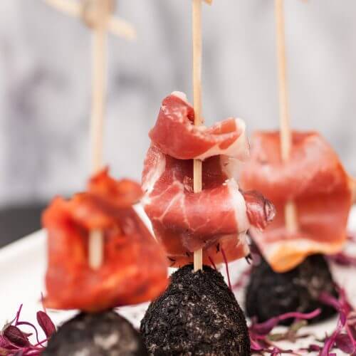 Mini Skewer of Charcuterie with Quail Eggs