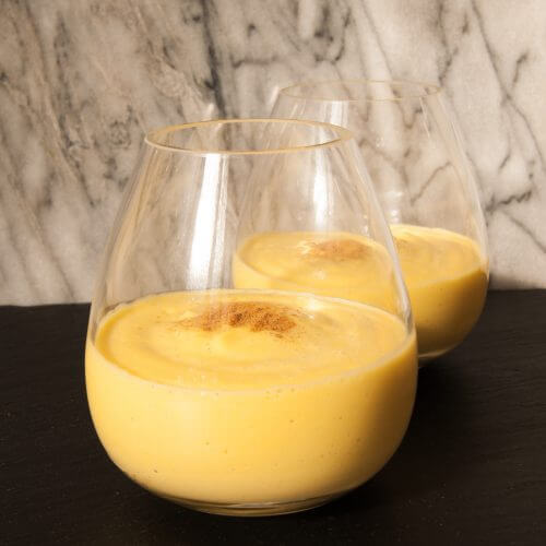 Pumpkin and rose lassi