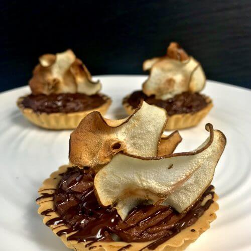 Chocolate and pear tart