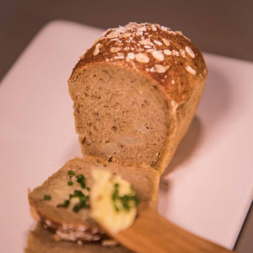 Leek and potato bread rolls