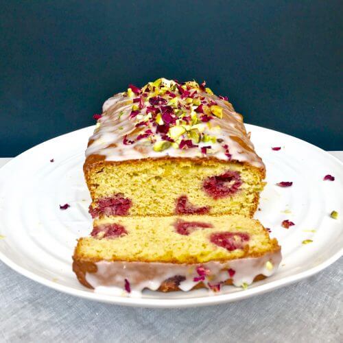 Rose and raspberry cake