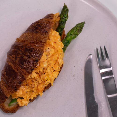 Truffled asparagus and scrambled egg