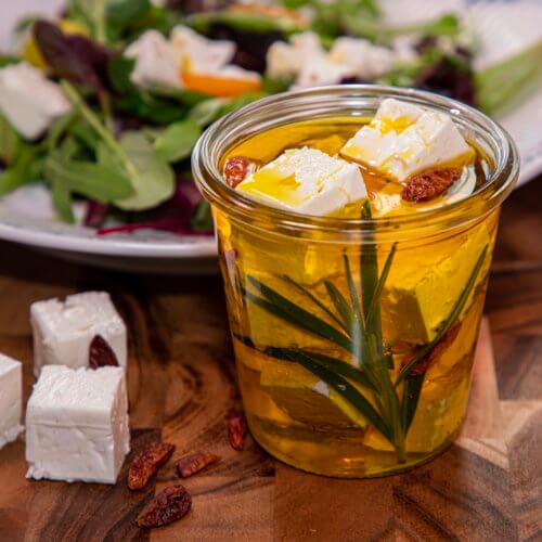 Marinated feta