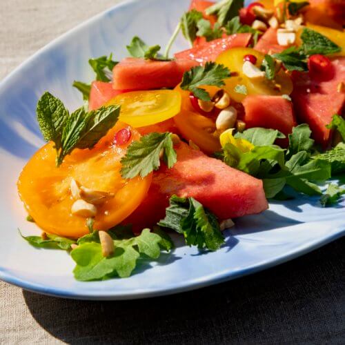 Watermelon and tequila salad