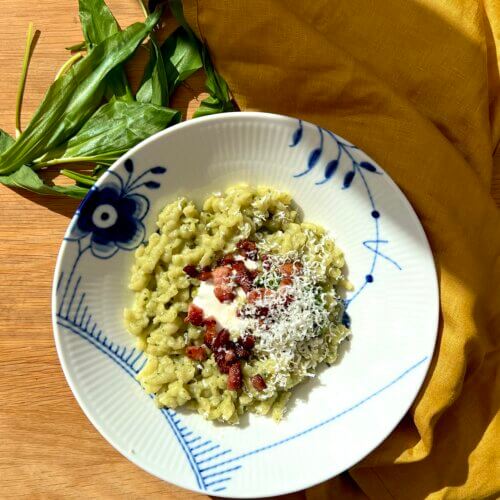 Wild garlic Halušky