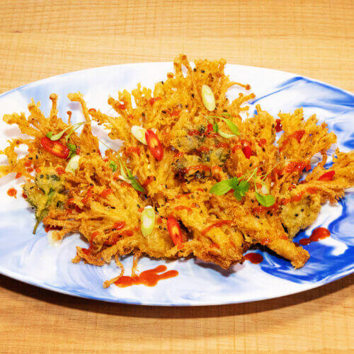 Deep Fried Enoki 'Flowers'